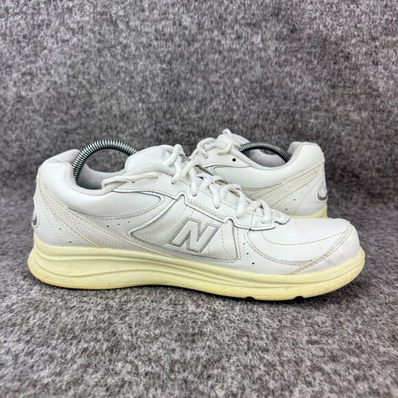 ✅ Womens 11-2A New Balance 577 White Walking Shoes Made USA Leather Upper DSL-2 - Picture 10 of 13